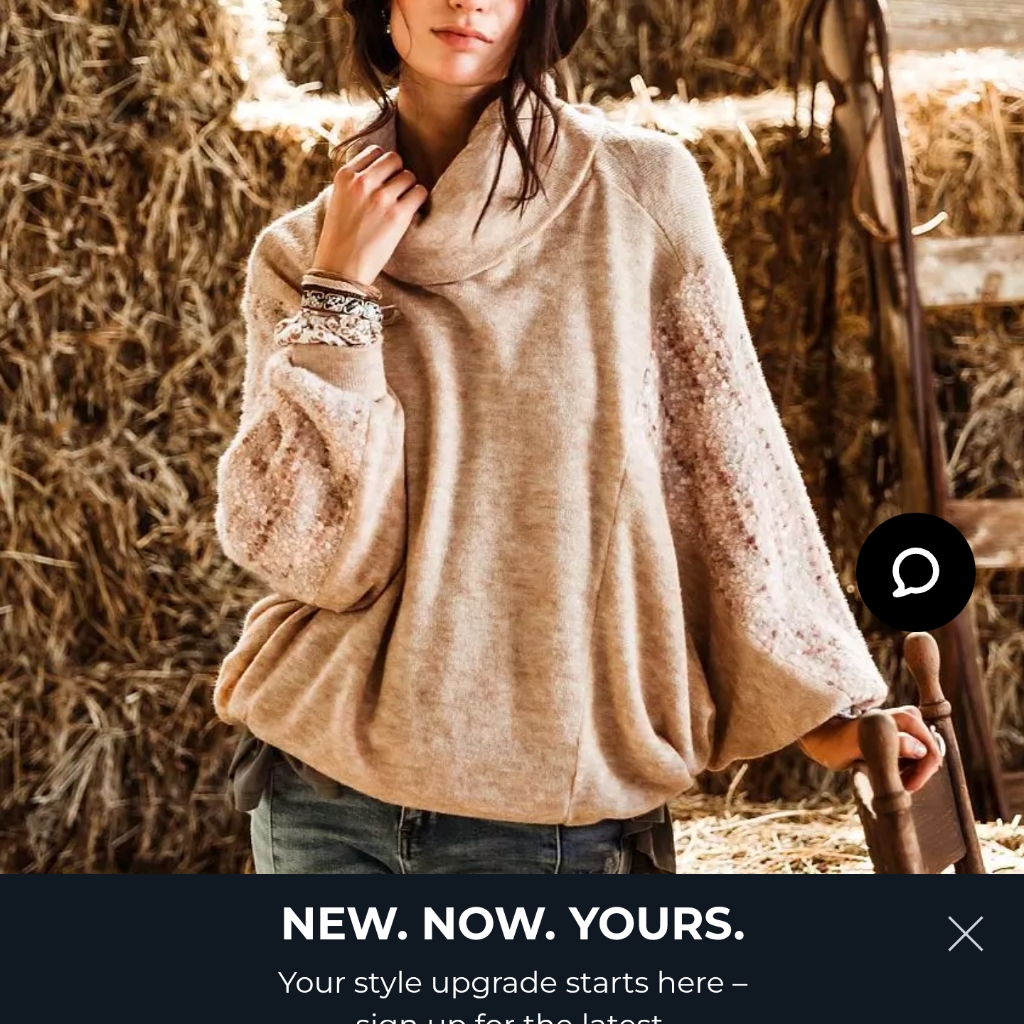 Gimmicks Cowl Neck Beige Sweater Szm
